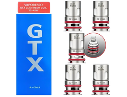 ИСПАРИТЕЛЬ VAPORESSO GTX 0.4 om (шт) (VAPORESSO LUXE 80/LUXE 80S/GTX GO 40/GTX GO 80/SWAG PX80/LUXE PM40/TARGET PM80/TARGET PM80 SE/TARGET PM30/GTX ONE/GEN NANO/XIRON)