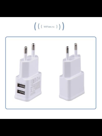 Блок питания 2 порта USB, 5V/1А