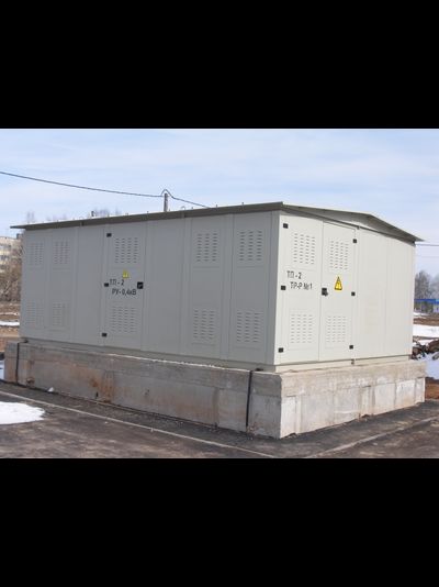 Двухтраннсформаторная КТП в металлическом корпусе