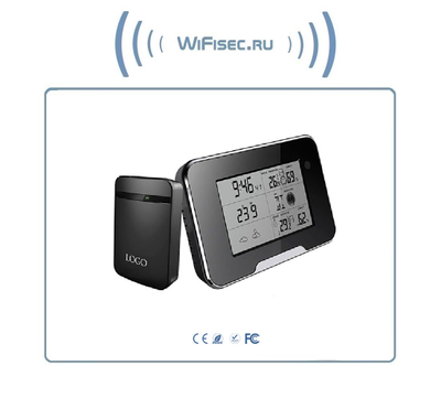 IP видеоняня WiFi (Настольные часы - метеостанция с внешним датчиком температуры, охранная видеокамера) с аккумулятором и с DVR, Full HD 1 Mp (HDSmartIPC)
