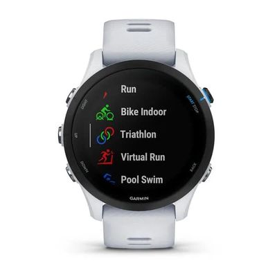 Умные часы Garmin Forerunner 255 Music с белым ремешком