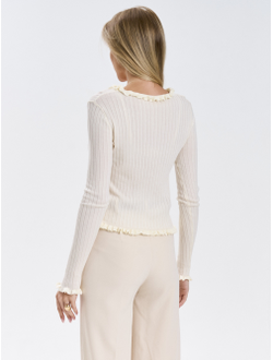 Кардиган вязаный приталенный укороченный на пуговицах