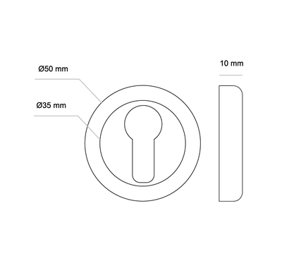 Накладки на ключевой цилиндр Morelli Luxury CC-KH FEA Цвет - Античное железо