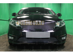 Защита радиатора KIA RIO 2015-2017 black низ PREMIUM