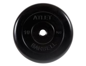 Диск обрезиненный Barbell Atlet, d=31мм, вес 10 кг