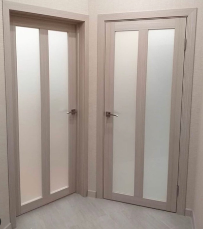 OPTIMA PORTE/ TURIN 521.22 ДУБ СЕРЫЙ/ ПОЛОТНО ОСТЕКЛЕННОЕ