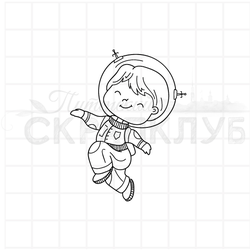 штамп космонавт