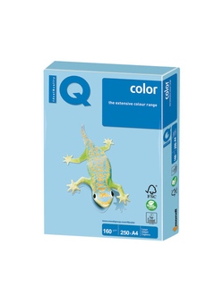 Бумага цветная IQ color, А4, 160 г/м2, 250 л., пастель, голубой лед, OBL70