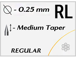 PEACH - Round Liner Medium Taper / 0.25