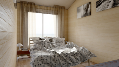 Гостевой домик 42 м2 из клееного бруса