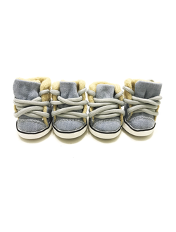 Джинсовые кеды для собаки утепленные