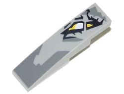 Slope, Curved 4 x 1 with Dragon Eye Pattern Model Right Side, Light Bluish Gray (61678pb105R / 6232353)