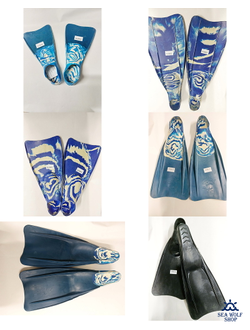 Ласты резиновые Мурена черные р.41-43