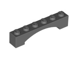 Arch 1 x 6 Raised Arch, Dark Bluish Gray (92950 / 4620760)
