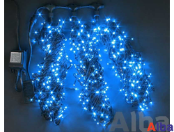 Спайдер 3 Нити по 20 м, IP 54 , мерцание, Светодиодная гирлянда Синий