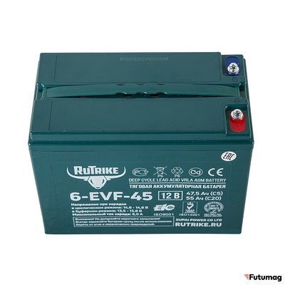 Тяговый аккумулятор RuTrike 6-EVF-45 (12V45A/H C3)