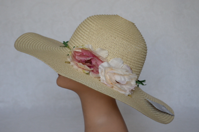 Stefania Maiaroli шляпа с цветком 10013 летняя