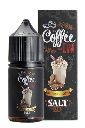 COFFEE IN SALT (STRONG) 30ml - FLAT WHITE WITH COOKIES (ФЛЭТ УАЙТ С ПЕЧЕНЬКАМИ)