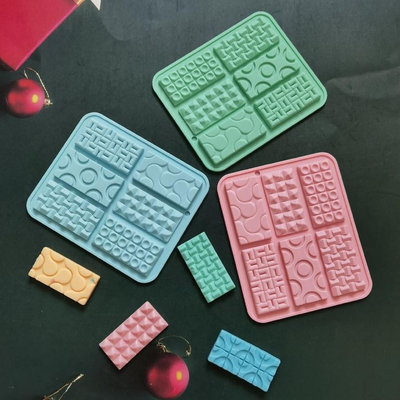 Силиконовая форма "Плитки шоколада микс", 6 ячеек