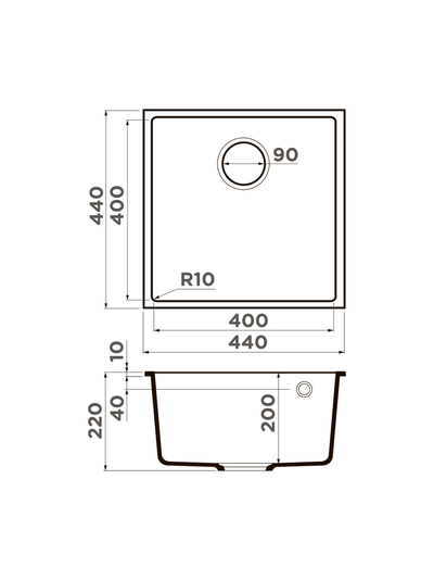 Мойка OMOIKIRI BOSEN 44-U