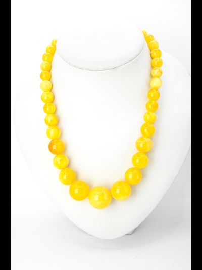 Бусы из натурального молочного янтаря