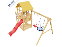 5-й Элемент с качелями-гнездо фото, детская площадка фото, купить детскую площадку фото,