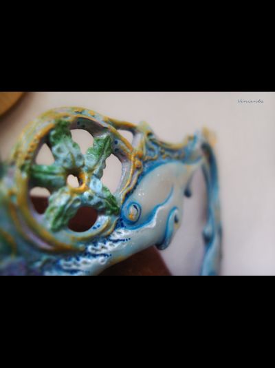 Коллекционное украшение из фарфора - колье с лебедями "Музыка солнечной птицы"