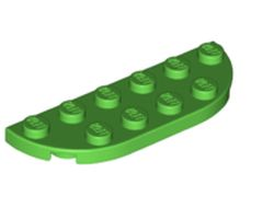 Plate, Round Corner 2 x 6 Double, Bright Green (18980 / 6134287)