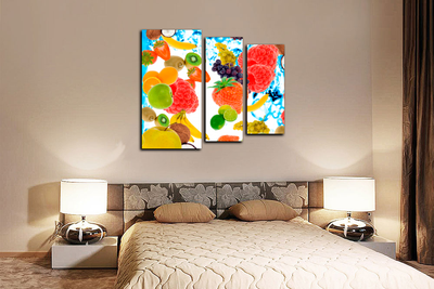 Модульная картина "Круговорот фруктов"
