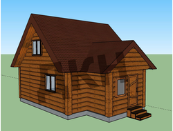 Баня 6 на 6 с тамбуром 3 на 2