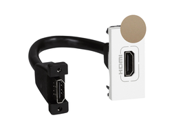 Розетка HDMI с коннектором шампань, 1 модуль - Apolo 5000 - Efapel 45435 SCH