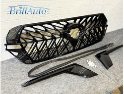 Решетка радиатора Toyota Land Cruiser 200 2015-2021 TRD черная антихром