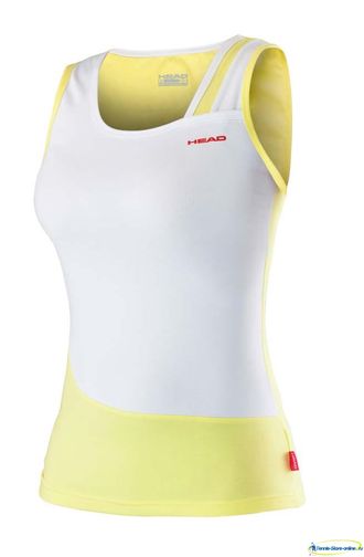 Теннисный топ Head Angi Tank Top (white/yellow)