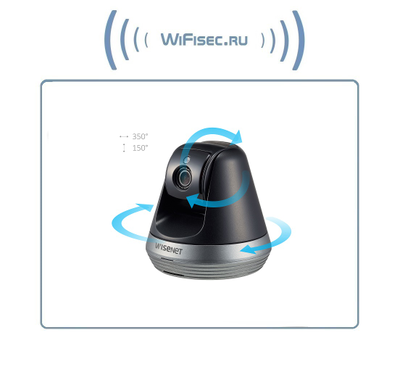 Wisenet SmartCam SNH-V6410PN - Wi-Fi видеоняня/охранная видеокамера, моторизированная с DVR. Full HD