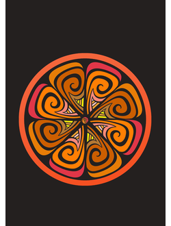 Постер «Апельсин оранжевый». Коллекция  «Половинки».