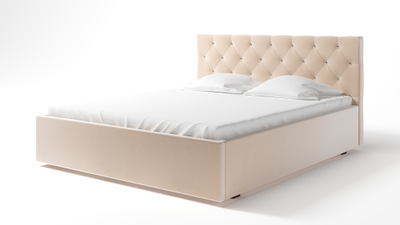 Кровать односпальная, двуспальная, MyCloud Скарлет с подъемным механизмом, бельевым ящиком, мягкое изголовье, стяжка ромбом