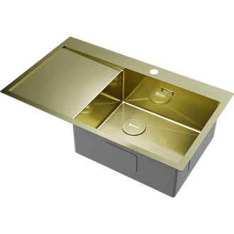 МОЙКА OMOIKIRI AKISAME 86 SIDE LG-R (4997046) СВЕТЛОЕ ЗОЛОТО