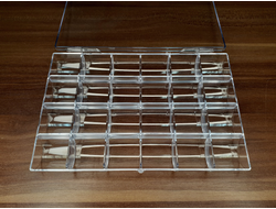 Коробка 24 ячейки для камней, акрил (18*12*2,4 см, 110 г) №25780