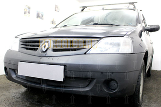 Защита радиатора Renault Logan 2004-2009 black низ