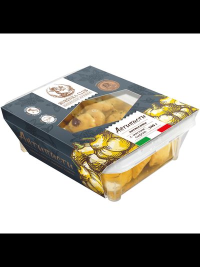 Антипасти патиссоны с мягким сыром в масле 240г Burenka Club