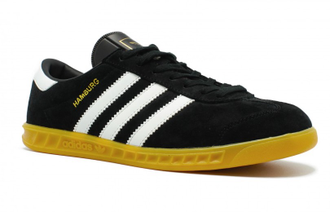 Adidas Hamburg Suede Черные с белым (41-46) Арт.002М