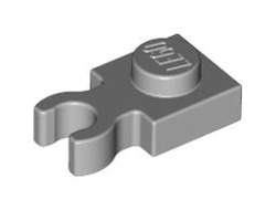 Plate, Modified 1 x 1 with U Clip Thin Vertical Grip, Light Bluish Gray (4085b / 4517961 / 4542317)
