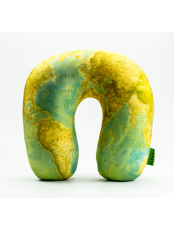 Дорожная подушка-подголовник антистресс "Карта Мира"