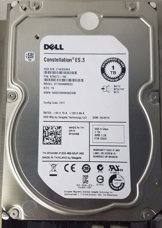 Жесткий диск Seagate 1TB Constellation ES.3 SATA3 128Mb 7.2k LFF 3.5  ST1000NM0023