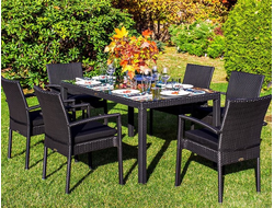 Обеденные группы из искусственного ротанга