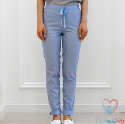 Брюки-слимы DOCLIKE SLIM DL233 Голубые