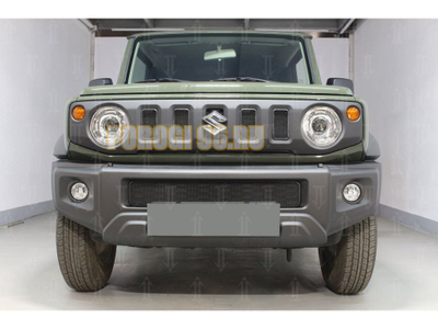 Защита радиатора для Suzuki Jimny 2018- (2 части) низ+ центр black
