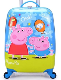 Детский чемодан Свинка Пеппа (Peppa Pig) голубой