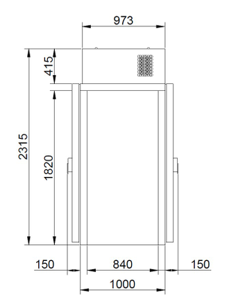 Камера холодильная POLAIR КХН-1,28 Minicella MM 2 двери без пола