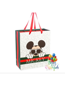 Пакет ламинат вертикальный Mickey, 23х27х11 см, Микки Маус
